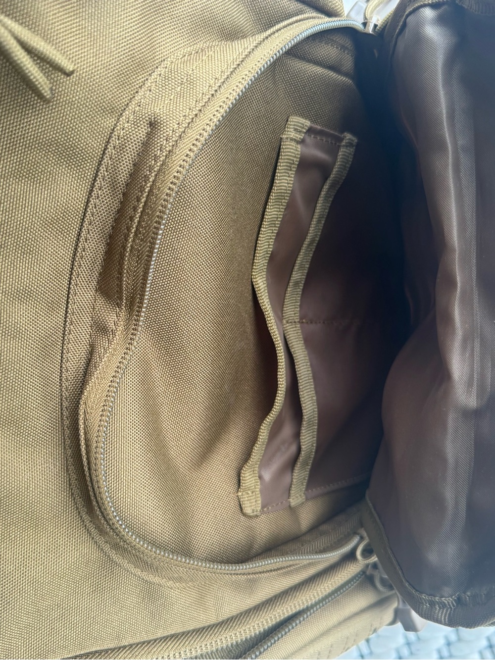 Compact Tan Military-Style Backpack - Picture 6 of 6